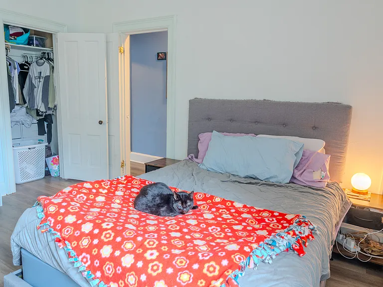 Large master bedroom closet with plenty of room for your wardrobe.