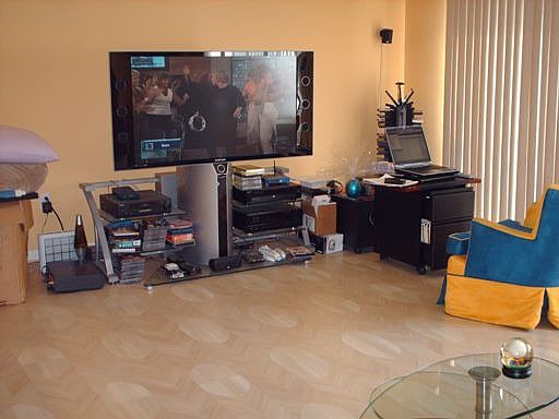 Living Room w/ wood flooring