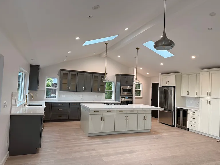 Kitchen with Large Countertop Island
