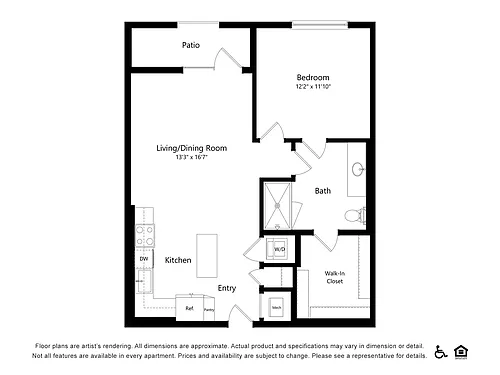 Floor plan 1x1D