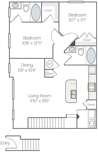 Floor plan Capital II Renovated