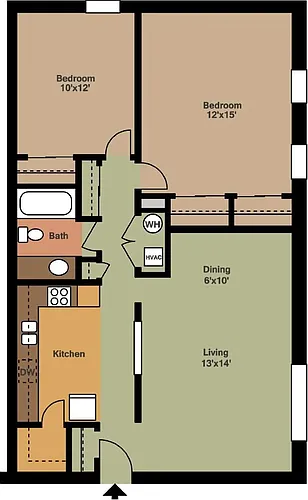 Floor plan 2 Bedroom FLAT