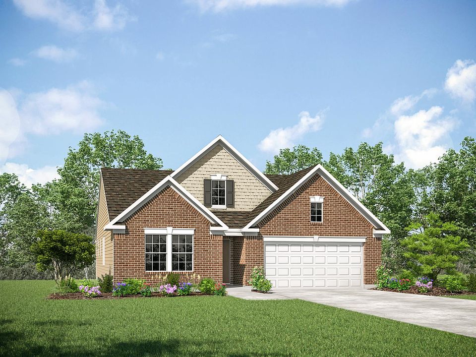 one-story home with brick and shakes