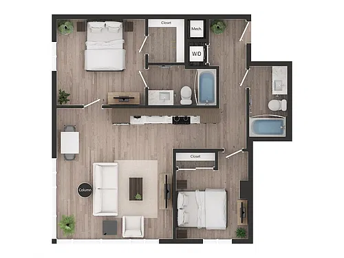 Floor plan 2BD2b