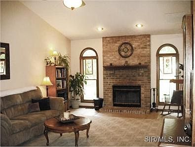 Living Room w Wood Burning FP