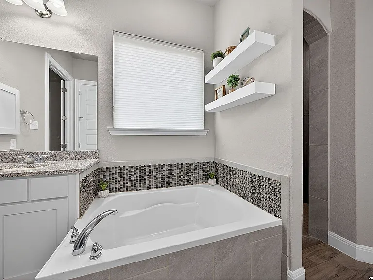Master bathroom soaking tub