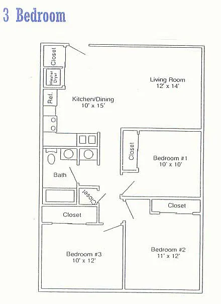 Floor plan 3 Bedroom