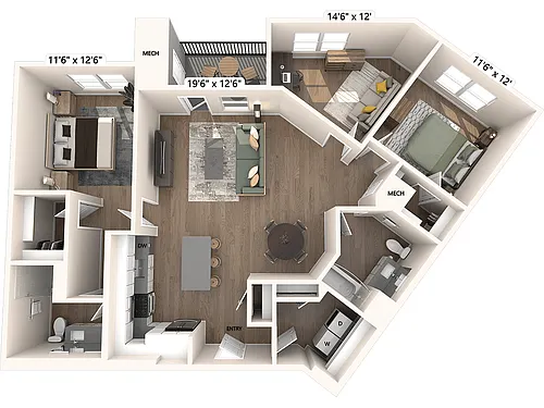 Floor plan B20D-Upgrade