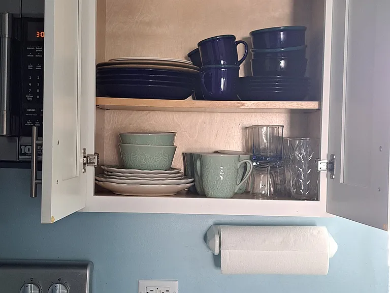 Extra dishes, glasses, cups