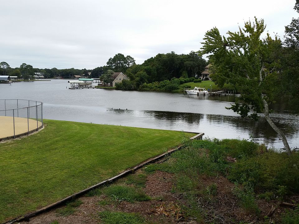 View looking down the bayou from balcony