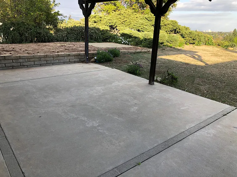 Patio looking to Vegetable or BBQ area