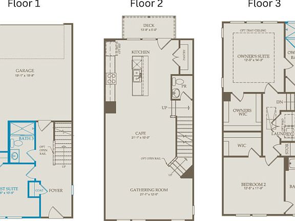 Floor Plan Level 1, Level 2 Level 3