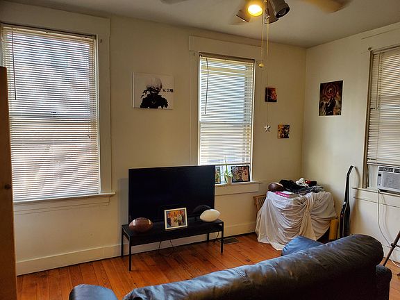 Living room with hardwood floors