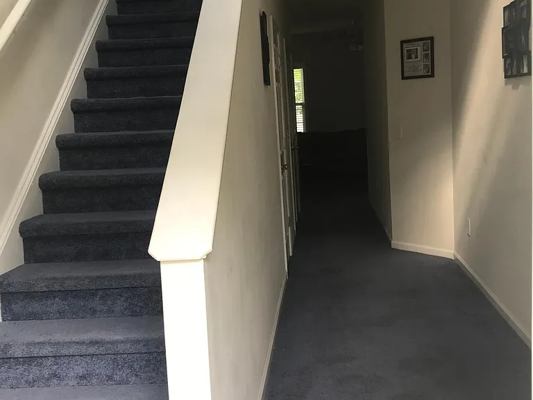 Entrance way -new flooring installed on first floor