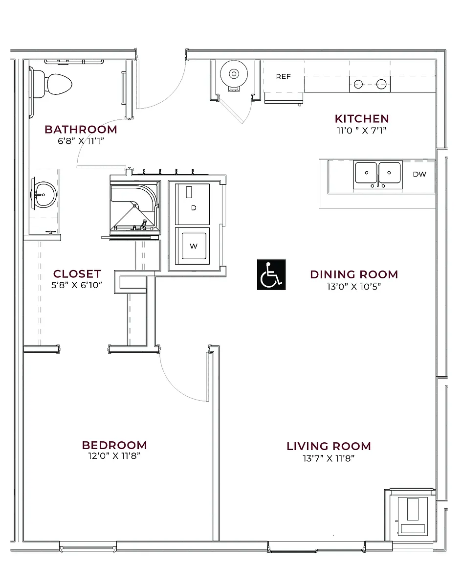 Floor plan The Luxe- ADA