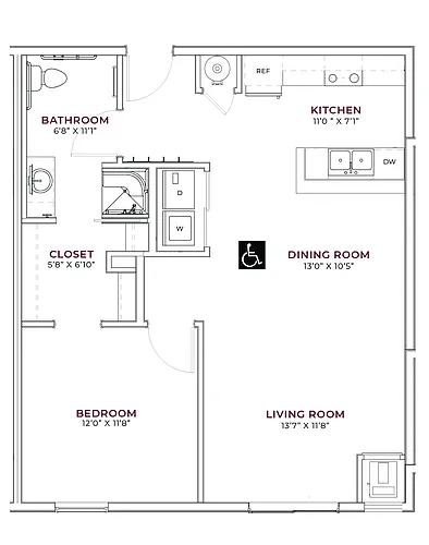 Floor plan The Luxe- ADA