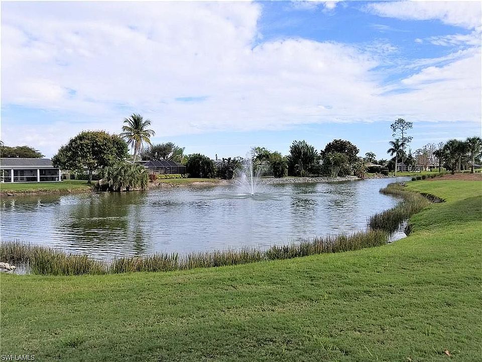 Pond view with fountain