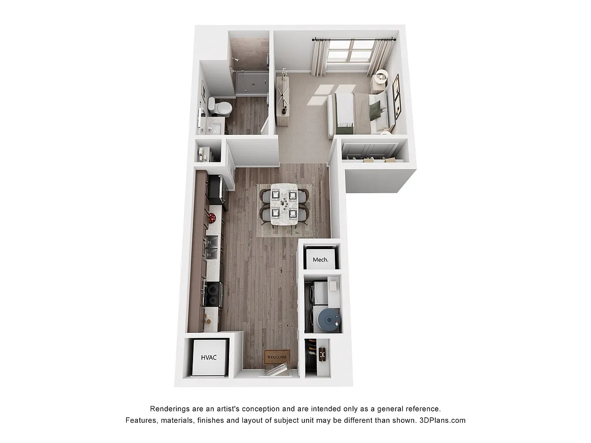 Floor plan E1 - Studio