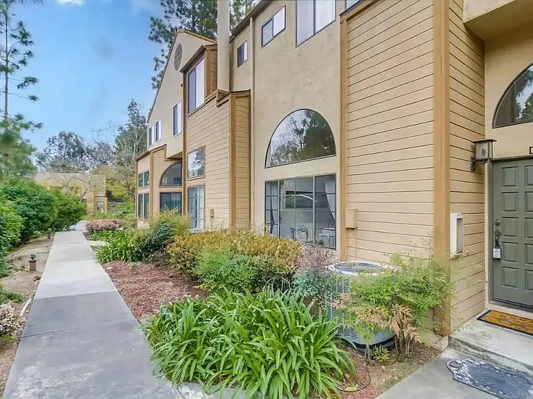 Front view of townhome