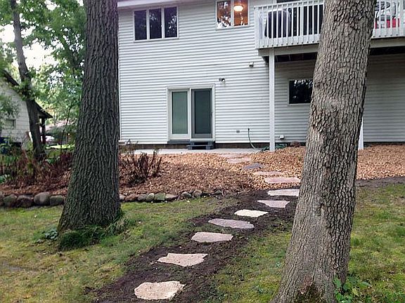Patio landscaping view