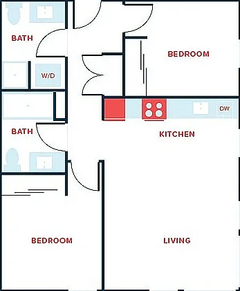2 Bed, 2 Bath - Apt A 2 Bed, 2 Bath - Apt A