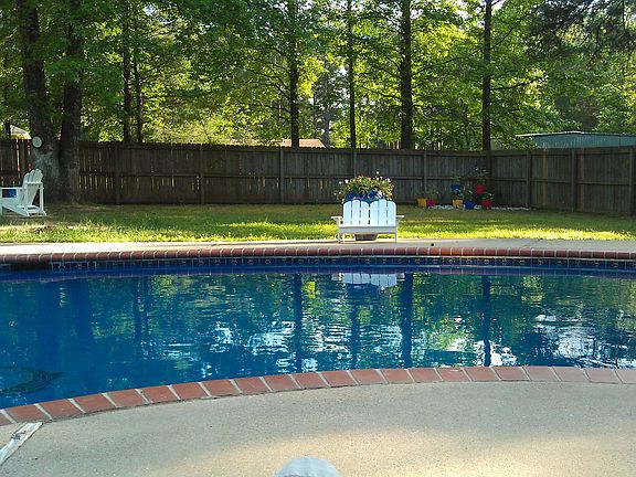 pool, fenced backyard