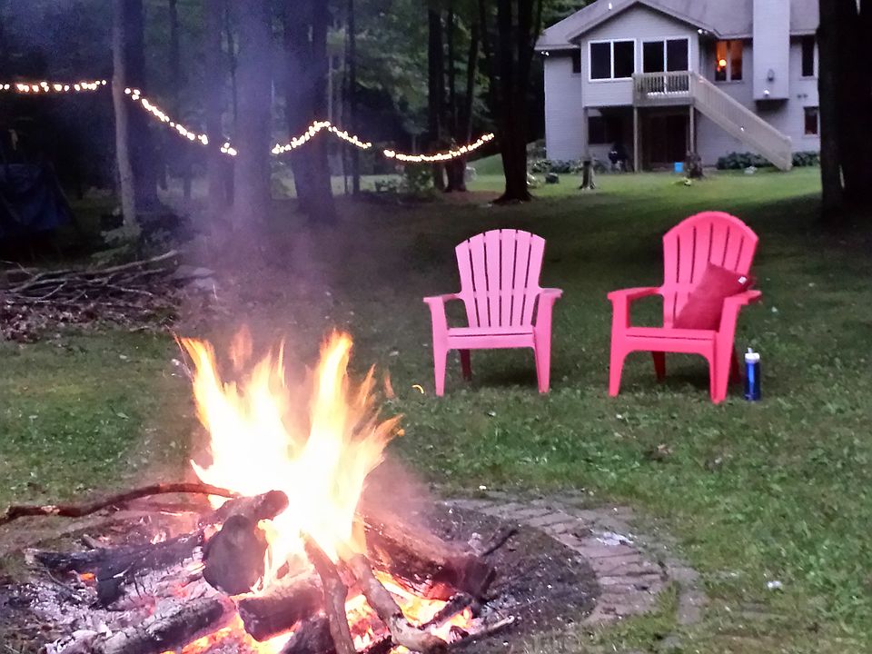 FIRE PIT BEHIND HOUSE