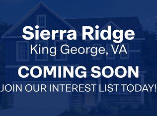 Homes Available Soon, Sierra Ridge, King George, VA 22485