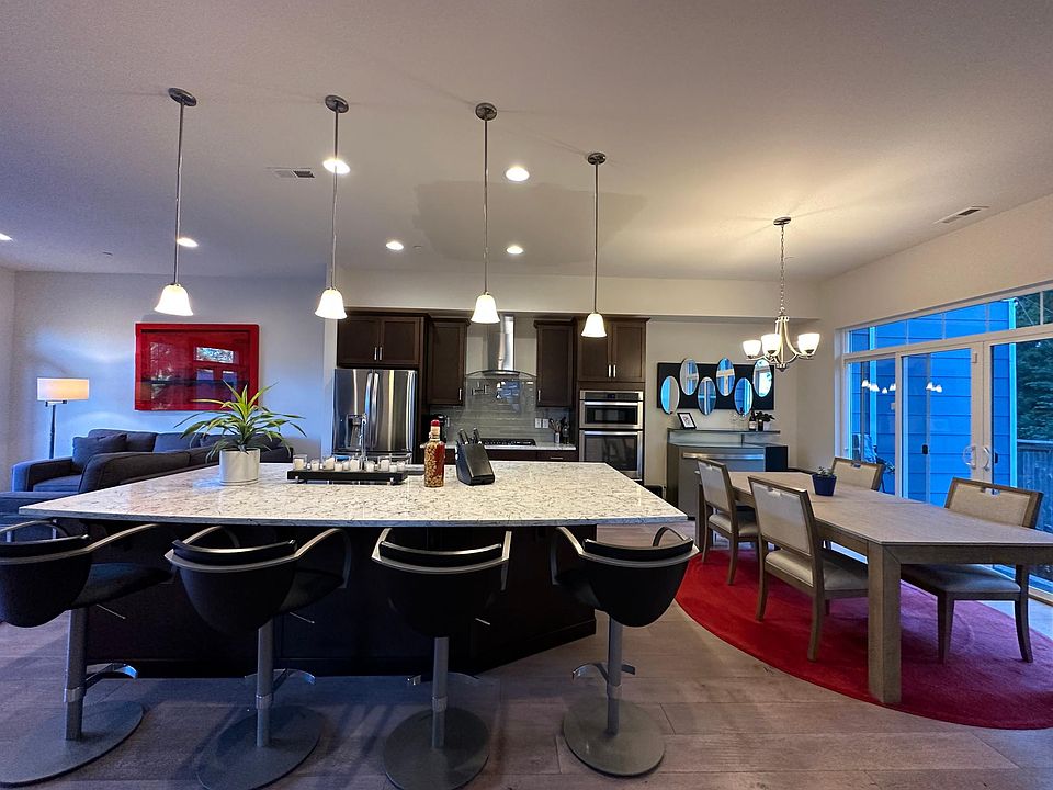 Open kitchen and living area