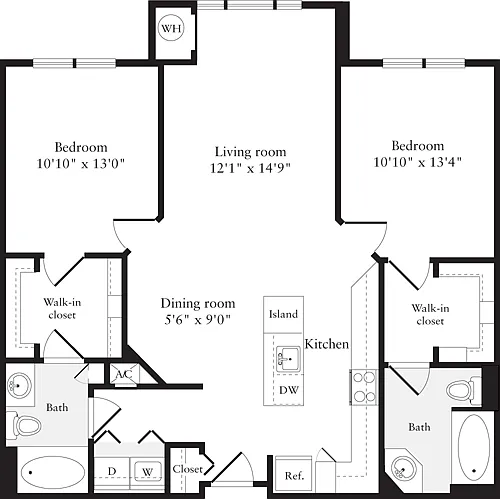 Floor plan 2 Bedrooms E