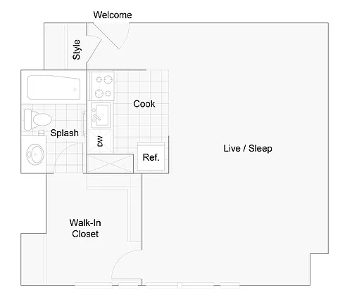 Floor plan Studio - F