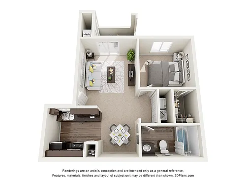 Floor plan A 1X1