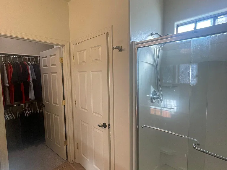 Master bathroom towards shower