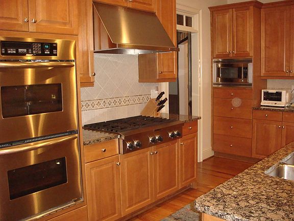 Kitchen is open to family room w/large island