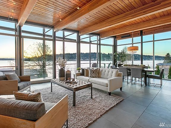 You are greeted with sweeping views of Lake Washington, the Olympics and downtown Bellevue. Enjoy sunsets every night. 