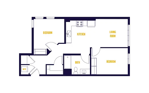Floor plan 2 Bed/2 Bath-B2.0