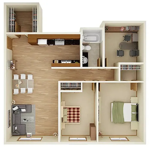 Floor plan Norden w/Den