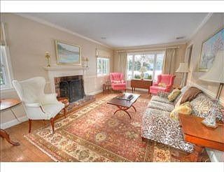 living room with fireplace