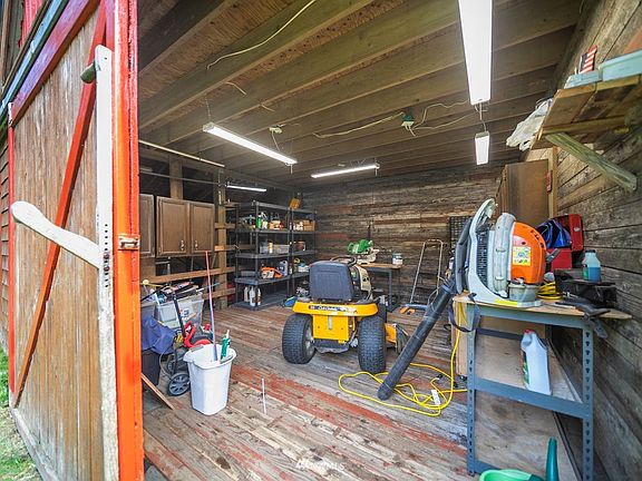 Inside the barn/shop.