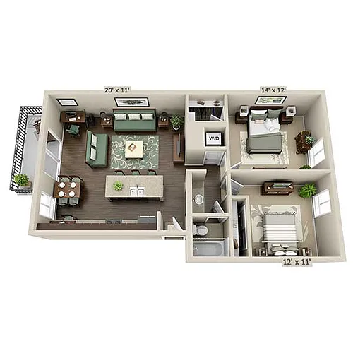 Floor plan B1A-R
