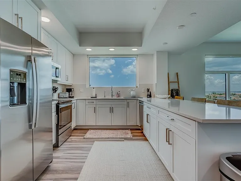Kitchen with a LARGE window facing the Gulf-Ocean View