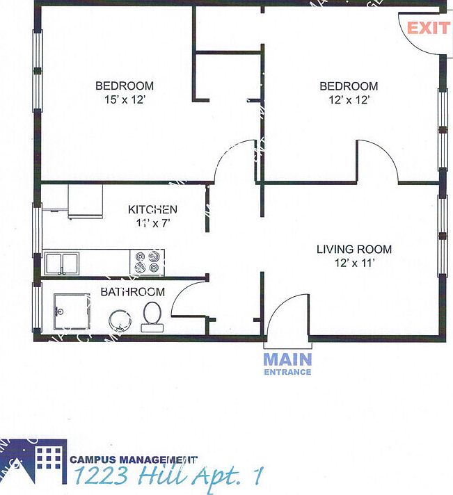 2nd image of 1223 Hill St APT 1