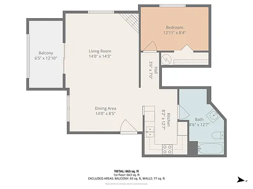 Floor plan One Bedroom