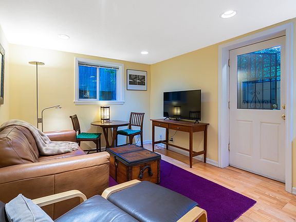 Living room with smart TV