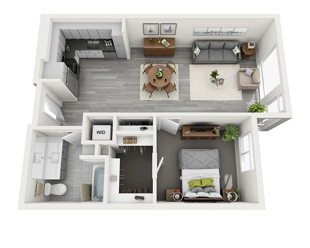 Floor plan One Bedroom A1C CL2 -MMR