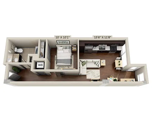 Floor plan Studio E1B