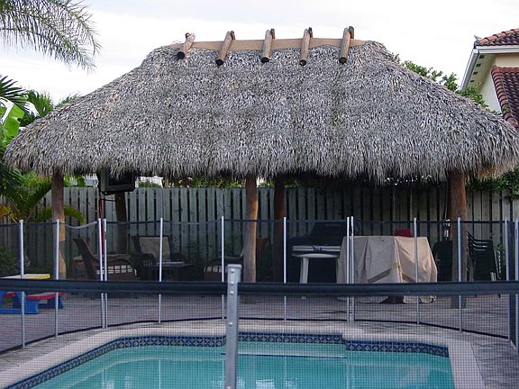 Tiki Hut with electric, lighting and fans - 15X25 ft.