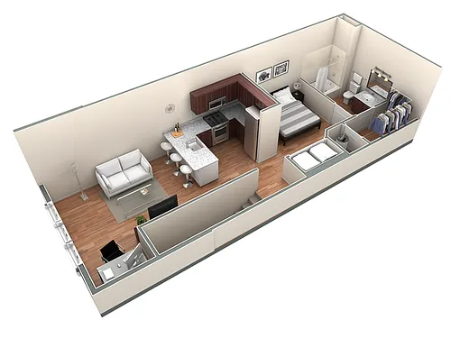 Floor plan Studio Grand Overlook