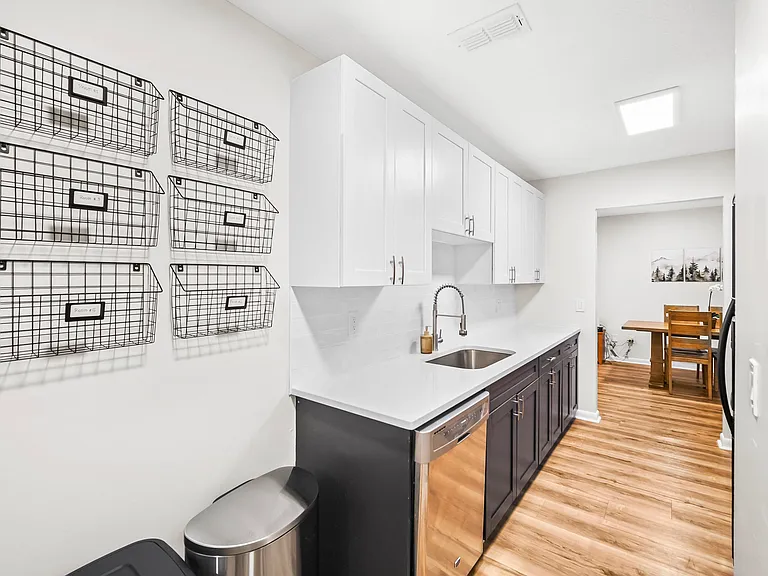 Kitchen and mailbox area