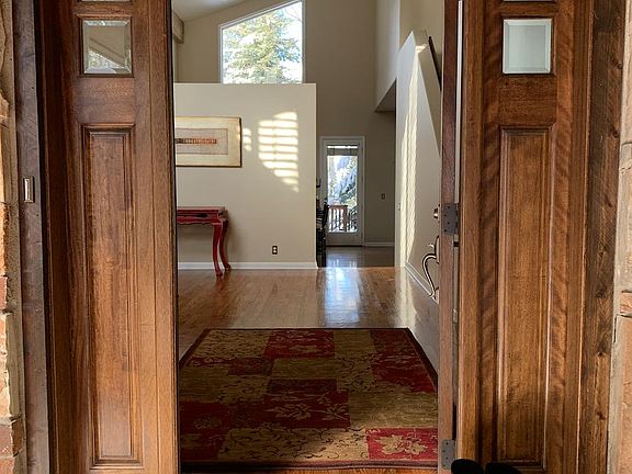 The entry is light and airy.